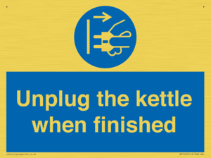 Unplug the kettle when finished